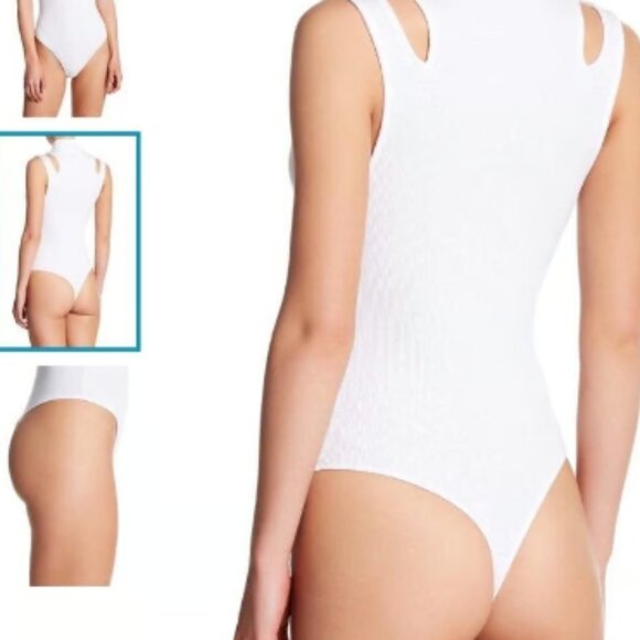 Free People shoulder cutout Bodysuit - Sz S - Picture 2 of 5